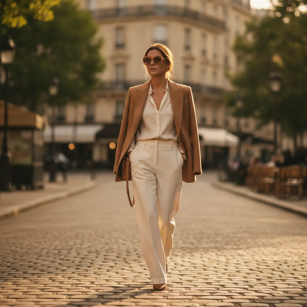 Woman in timeless outfit