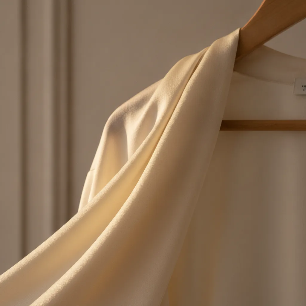 Silk blouse detail